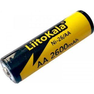 Акумулятор пальчиковий AA LiitoKala Ni-26/AA 1.2V 2600mAh NiMH (Чорний з жовтим) 703367 фото