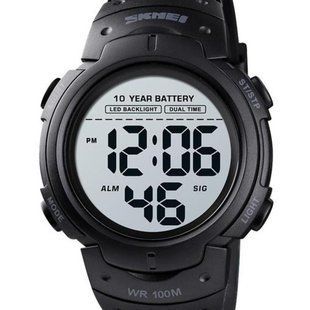 Skmei Neon 10 Bar Black 1134 фото