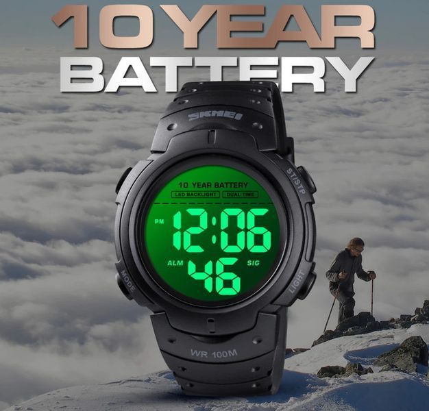 Skmei Neon 10 Bar Black 1134 фото