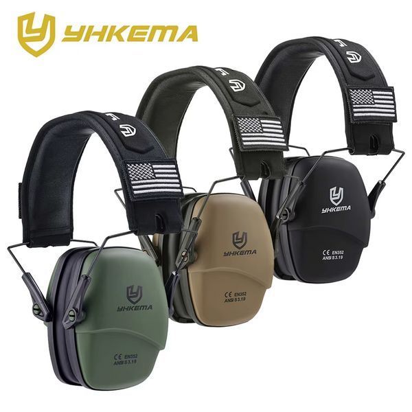 Тактичні навушники з шумозаглушенням Yhkema NRR 25dB (Чорний) 722245 фото