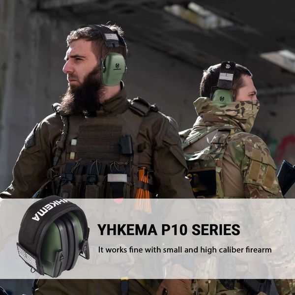 Тактичні навушники з шумозаглушенням Yhkema NRR 25dB (Чорний) 722245 фото