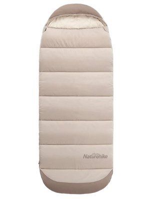 Зимний спальный мешок с капюшоном Naturehike B400 NH21MSD11 (220 х 85см) Бежевый 7034821 фото