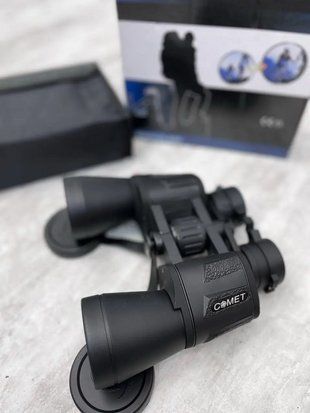 Бинокль Comet ML-847 7х50 зелёная полка + чехол (Black) 068181 фото
