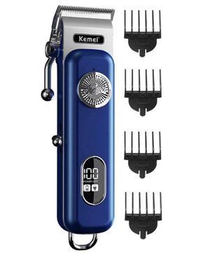 Машинка для стрижки волос для барберов Kemei Km-1895 (Синий) 707991 фото
