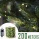 Светодиодная гирлянда нить Роса 200м 2000 Led от сети на зеленой проволоке + пульт ДУ (Теплый белый) 719157 фото 4