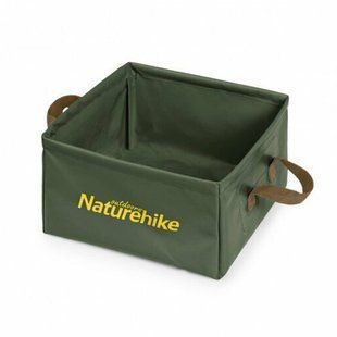Відро складане для води із ПВХ Naturehike NH19SJ007 Square bucket 13л (Зелений) 703528 фото
