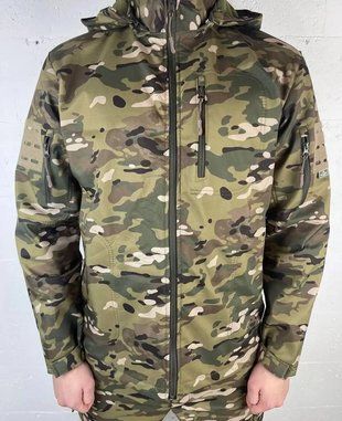 Армейская мужская куртка Accord (ткань Soft-shell) на флисе Мультикам 3XL 9004044 фото