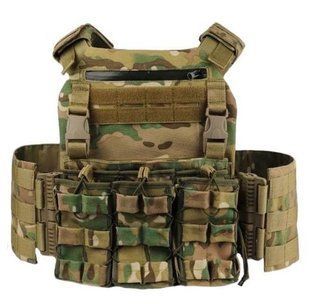 Армійська плитоноска зі швидким скиданням Cordura (без плит) Мультикам 28452 фото