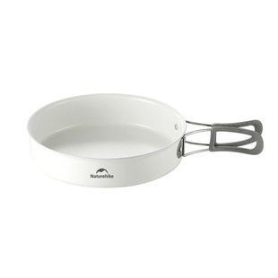 Сковорідка Naturehike CNK2450CF013 (17.5 см) зі складаною ручкою алюміній Білий 719032 фото