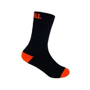 Шкарпетки дитячі водонепроникні Dexshell Ultra Thin Children Sock (Чорний з помаранчевим) S (16-18) 7121834 фото