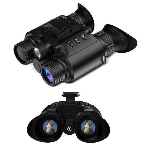Бінокулярний прилад нічного бачення Z9158 8X 4K (до 600 м) FHD HD 850 м з кріпленням на шолом Wilcox L4G24 (Метал) 719484 фото