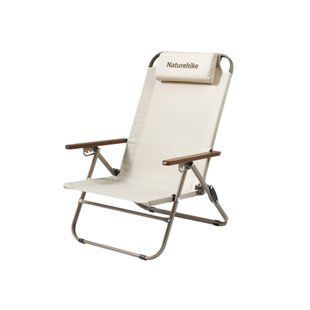 Складане туристичне крісло з регульованим нахилом Naturehike CNK2550JJ012 вуглецева сталь (Бежевий) 719035 фото