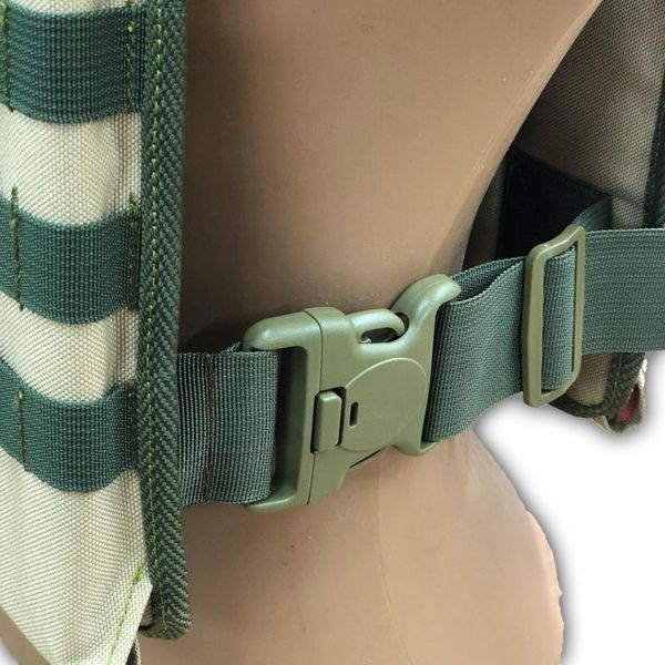 Плитоноска жилет без плит Cordura 1000D 25х30см зі стропами Molle (Хакі) 2500676 фото
