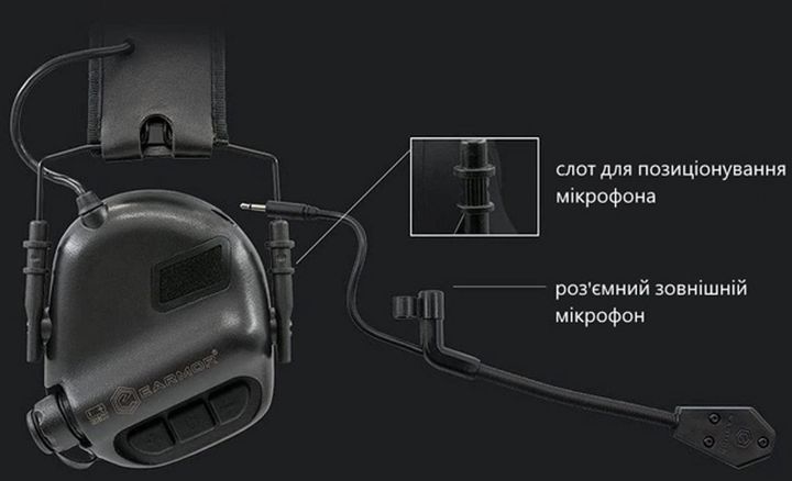 Активні тактичні навушники Earmor M32 MARK4 Койот 7188871 фото
