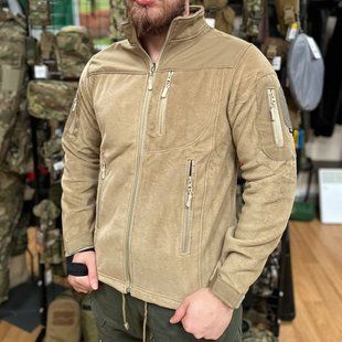 Флісова військова кофта Safari Tactical із Softshell вставками (Пісочний) 2XL 70778418 фото