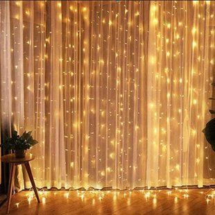 Світлодіодна гірлянда Водоспад 280 led велика лампа 3D (білий шнур, з перехідником) Золоте світло 2006403 фото