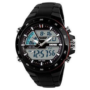 Мужские наручные часы skmei 1016 С красной каемкой 12807800 фото