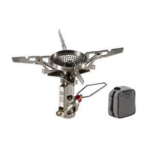 Похідний газовий пальник Campingmoon XT-2F 3300 Вт з чохлом (титановий) 722201 фото
