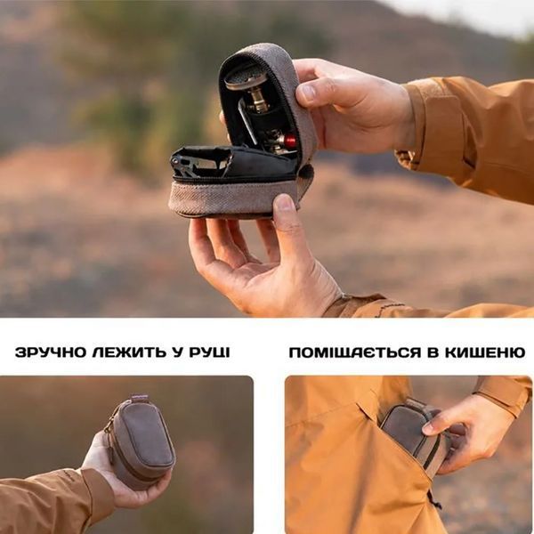Походная газовая горелка Campingmoon XT-2F 3300Вт с чехлом (титановая) 722201 фото