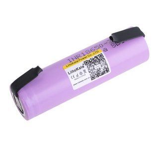 Акумулятор під пайку LiitoKala 18650 3000mAh Li-ion INR18650-30Q 3.7V 20A високострумовий (Бузковий) 900818 фото