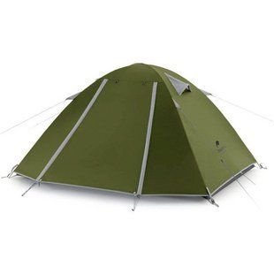 Двухместная кемпинговая палатка Naturehike P-Series NH18Z022-P 210T 65D (Темный хаки) 7121392 фото
